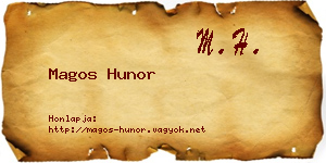 Magos Hunor névjegykártya